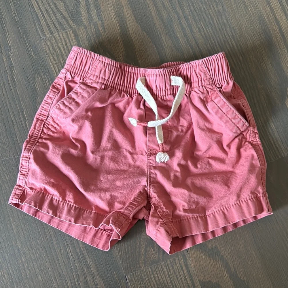 babyGap Pink Poplin Pull-On Shorts 18-24M